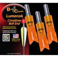 Picture of Burt Coyote Lumenok Lighted Crossbow Nock 3 Pack HD Orange Crescent Gold Tip GTC3